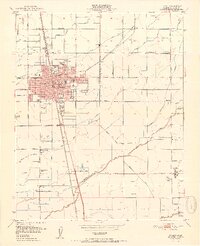Tulare 1951 topographic map thumbnail