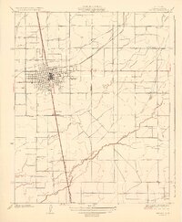 Tulare 1927 topographic map thumbnail