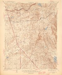 Valley Springs 1944 topographic map preview