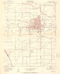 Visalia 1950 topographic map thumbnail