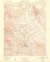 Walnut Creek 1949 topographic map thumbnail