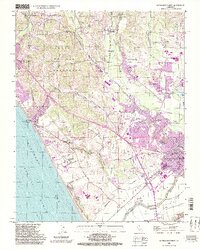 Watsonville West 1995 topographic map thumbnail