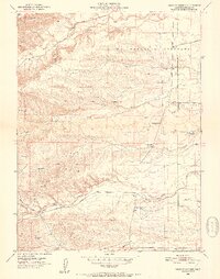 West of Gerber 1951 topographic map thumbnail