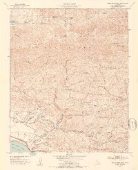 White Ledge Peak 1952 topographic map thumbnail