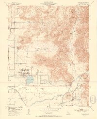 Woodlake 1952 topographic map thumbnail