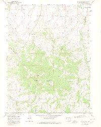 Bakers Peak 1969 topographic map thumbnail
