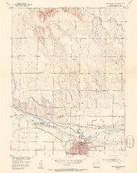 Fort Morgan 1951 topographic map thumbnail