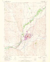 Gunnison 1954 topographic map preview