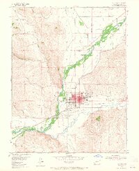 Gunnison 1954 topographic map thumbnail