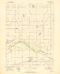 Kersey 1950 topographic map thumbnail
