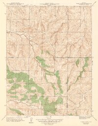 Piney Creek 1942 topographic map thumbnail
