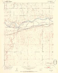 Prowers 1953 topographic map preview