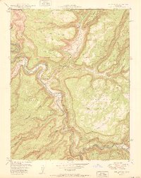 Red Canyon 1950 topographic map thumbnail