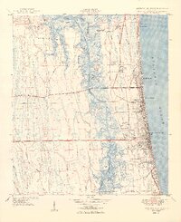 Jacksonville Beach 1949 topographic map thumbnail