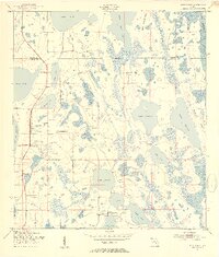 Narcoossee 1953 topographic map thumbnail