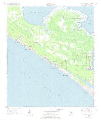 Panama City Beach 1955 topographic map thumbnail