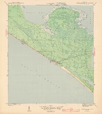 Panama City Beach 1943 topographic map thumbnail