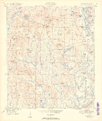 Prosperity 1950 topographic map preview