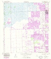 South Miami NW 1955 topographic map thumbnail