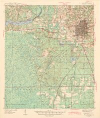 Tallahassee 1943 topographic map thumbnail