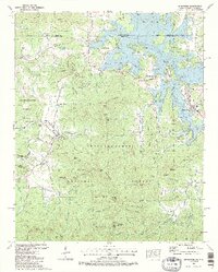 Hiawassee 1988 topographic map thumbnail