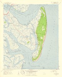 Jekyll Island 1957 topographic map thumbnail