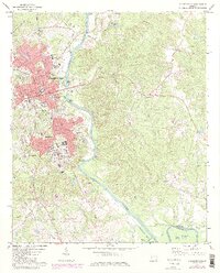 Milledgeville 1972 topographic map thumbnail