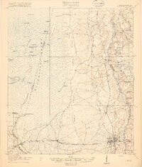 Moniac 1918 topographic map preview