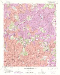 Northeast Atlanta 1954 topographic map thumbnail