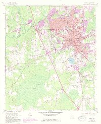 Valdosta 1961 topographic map thumbnail