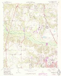 Warner Robins NW 1973 topographic map thumbnail