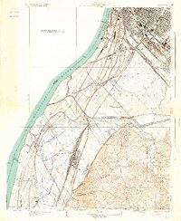 Cahokia 1934 topographic map thumbnail