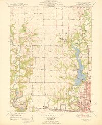 Danville NW 1950 topographic map thumbnail