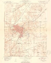 Edwardsville 1950 topographic map thumbnail