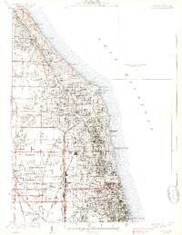 Evanston 1928 topographic map preview