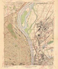 Granite City 1940 topographic map thumbnail