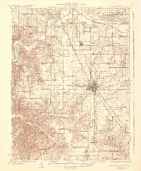 Jerseyville 1933 topographic map thumbnail