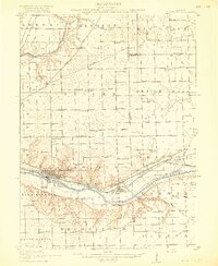 Marseilles 1916 topographic map thumbnail