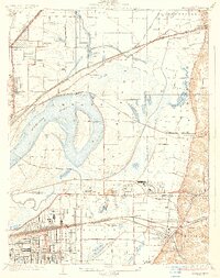 Monks Mound 1935 topographic map thumbnail