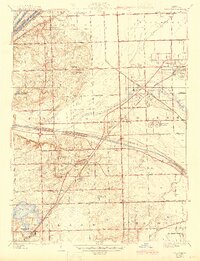 Palos Park 1928 topographic map thumbnail
