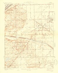 Palos Park 1928 topographic map thumbnail
