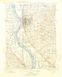 Quincy 1944 topographic map thumbnail