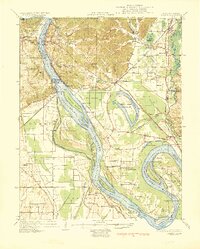 Thebes 1934 topographic map thumbnail