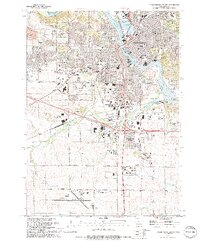 Cedar Rapids South 1994 topographic map thumbnail