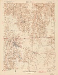 Batesville 1946 topographic map thumbnail
