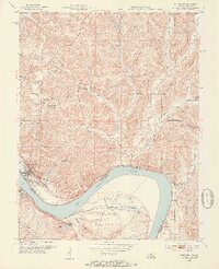Cannelton 1953 topographic map thumbnail