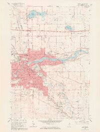Elkhart 1961 topographic map thumbnail