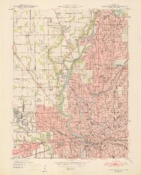 Indianapolis West 1948 topographic map thumbnail