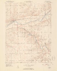 Lagro 1951 topographic map preview