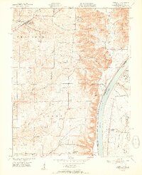 Lanesville 1951 topographic map thumbnail